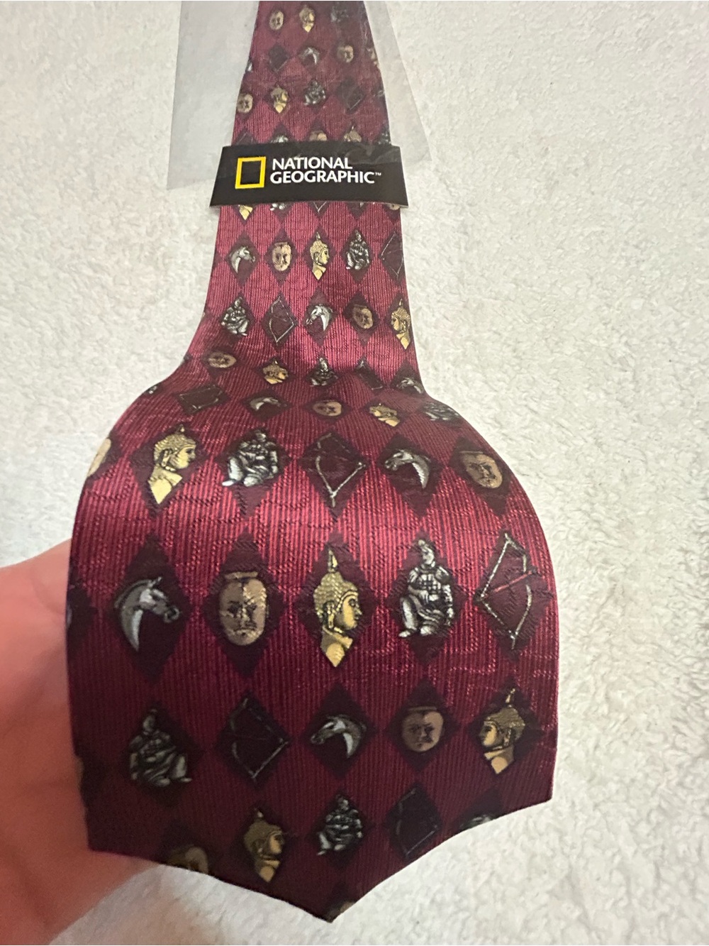 🎁3 for $30 - National Geographic Burgundy Tie